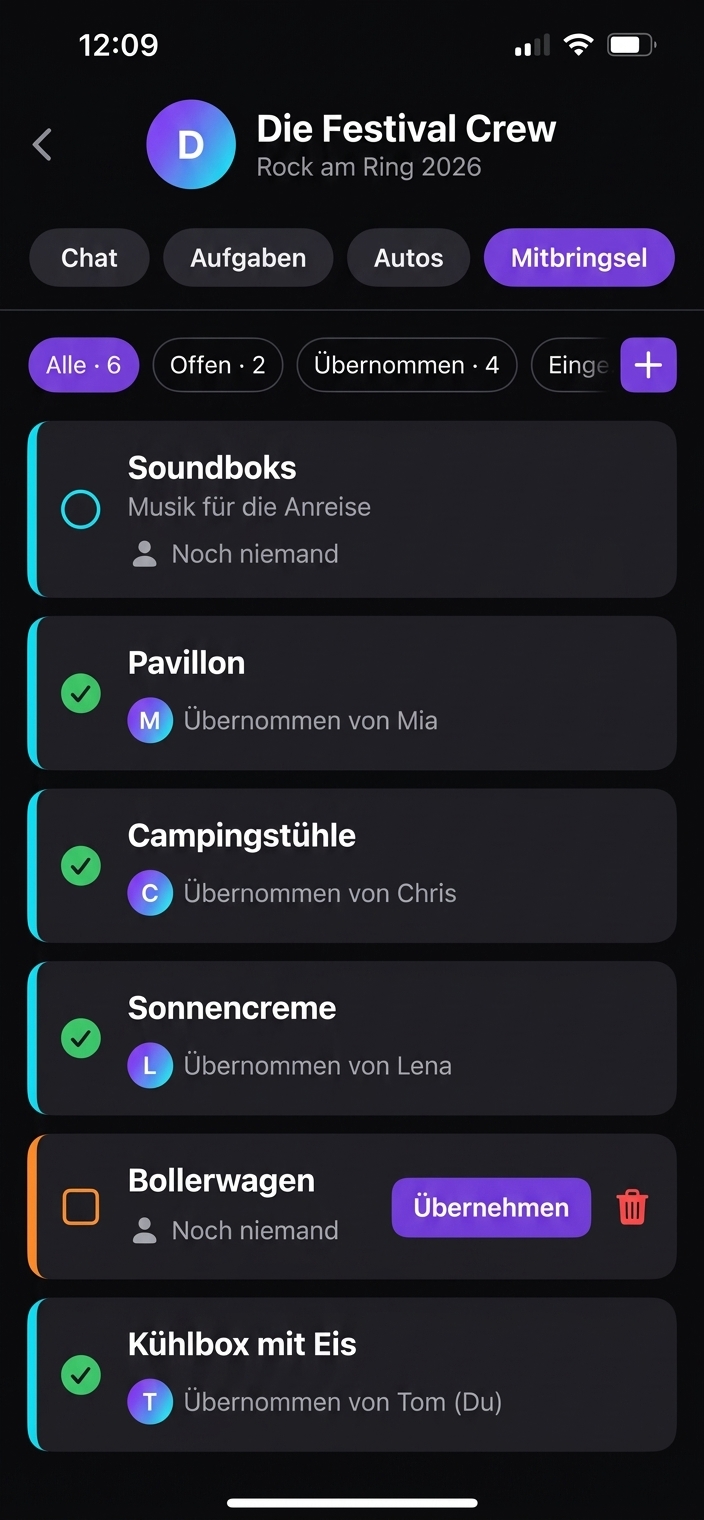 Jeder bringt etwas mit.