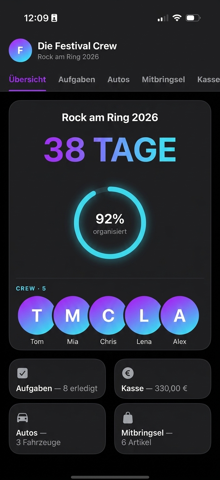 Deine Festivals. Deine Crew.